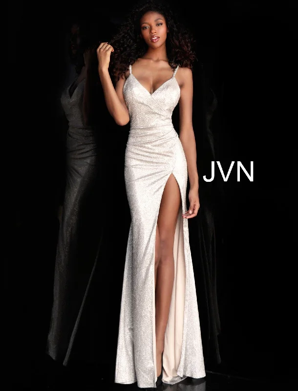 Jovani 67102 Long Formal Prom Fitted Dress Smocked maxi dresses