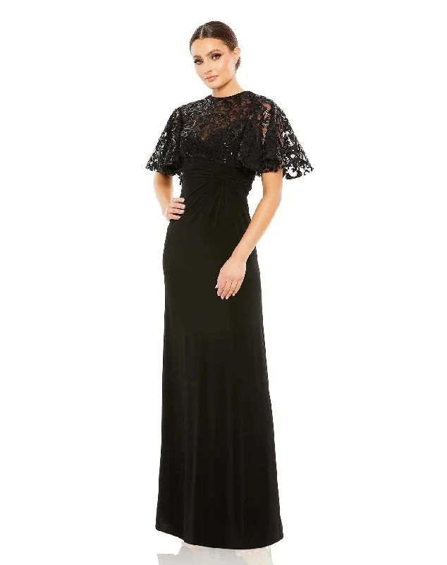 Mac Duggal 68002 Long Formal Short Sleeve Dress Chic maxi dresses