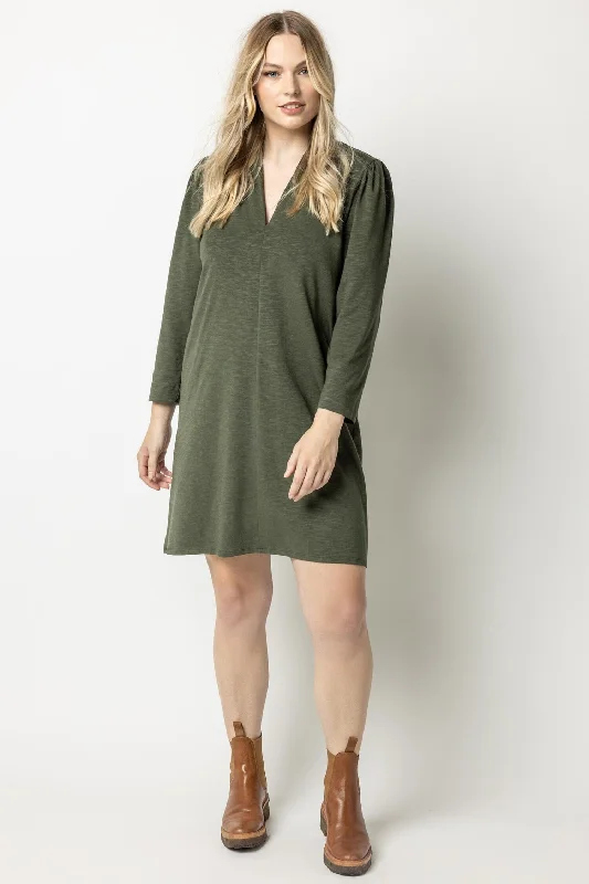 Full Sleeve Split Neck Dress Club unclassified dresses