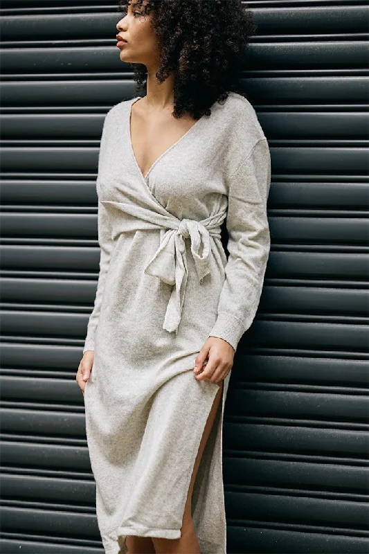 Opal Cashmere Blend Dress // Sea Salt Heather Long sleeve unclassified dresses