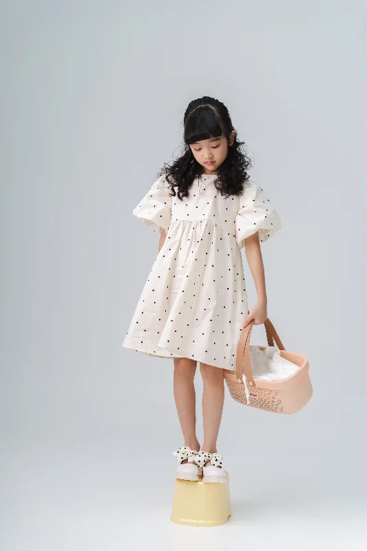 Polka Dot Back Ribbon Dress Sexy unclassified dresses