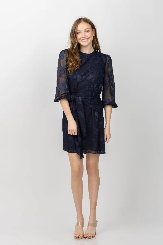 Shoshanna Sunday Dress in Navy Flowy unclassified dresses