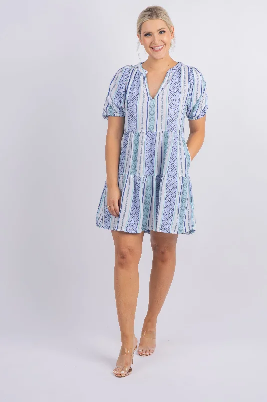 Velvet by Graham & Spencer Monique Dress in Blue Beaded unclassified dresses