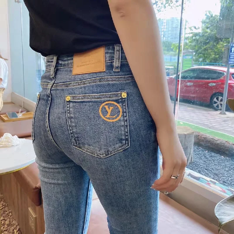 2022 France Brands Women's Jeans Slim High-profile Pencil Pants Stretch Skinny Pants High-waist Casual Trousers 2022 France Brands Women's Jeans Slim High-profile Pencil Pants Stretch Skinny Pants High-waist Casual Trousers