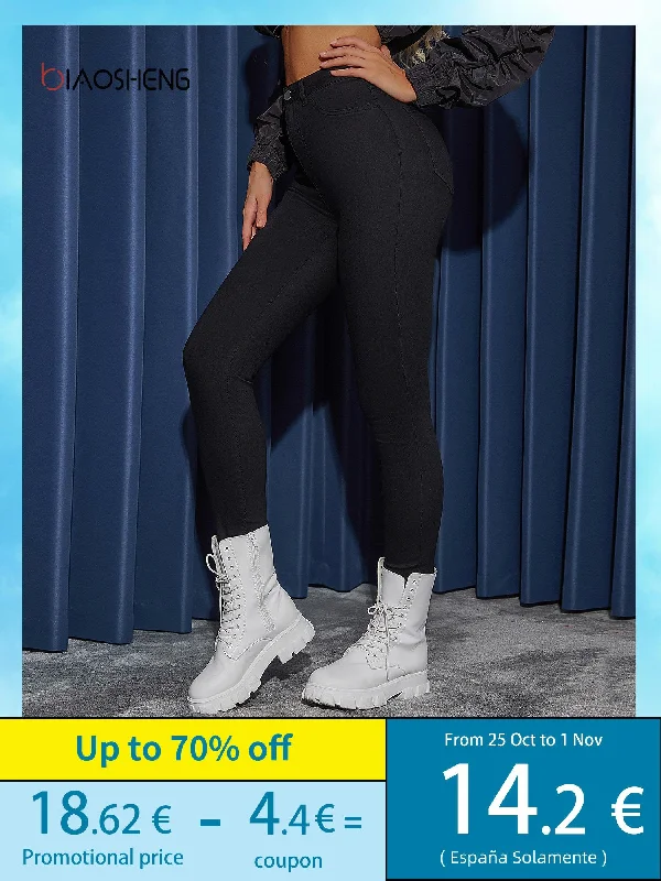 Skinny Stretch Jeans For Women High Waist Black Denim Pants Slim Pencil Leggings Elastic Casual Jeans Hip lift Trousers Skinny Stretch Jeans For Women High Waist Black Denim Pants Slim Pencil Leggings Elastic Casual Jeans Hip lift Trousers