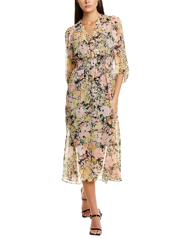Anne Klein Printed Midi Dress Flowy Midi Skirt