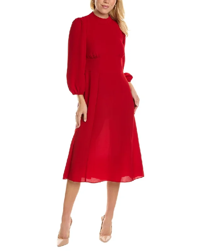 Maggy London Crepe Midi Dress Fitted Midi Skirt