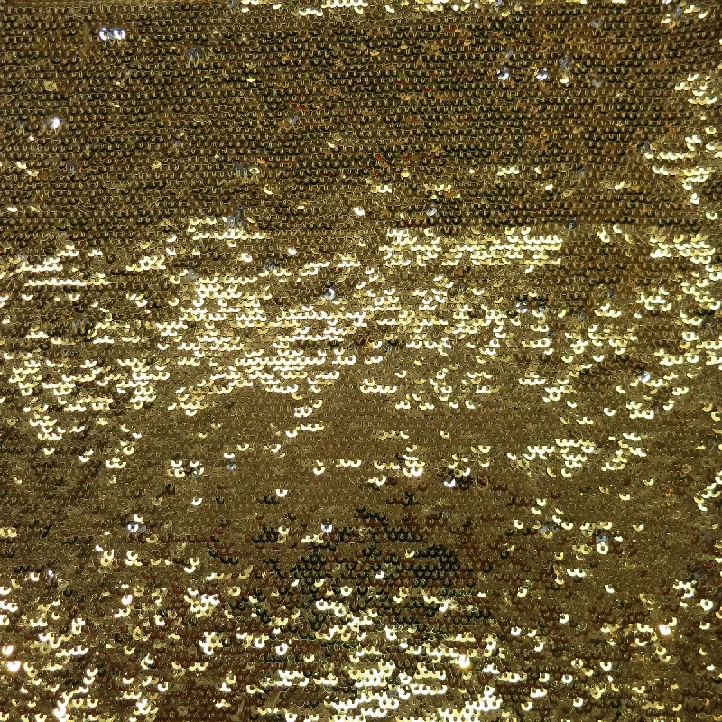 Golden Sand Sequin on Black Tulle Ground Off-shoulder Sequin Dress